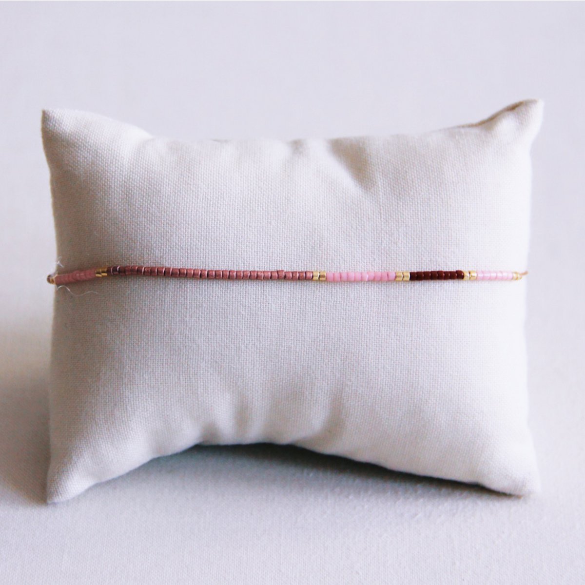 Miyuki armband kleurblokkering - lila/taupe/bordeaux - Afbeelding 2