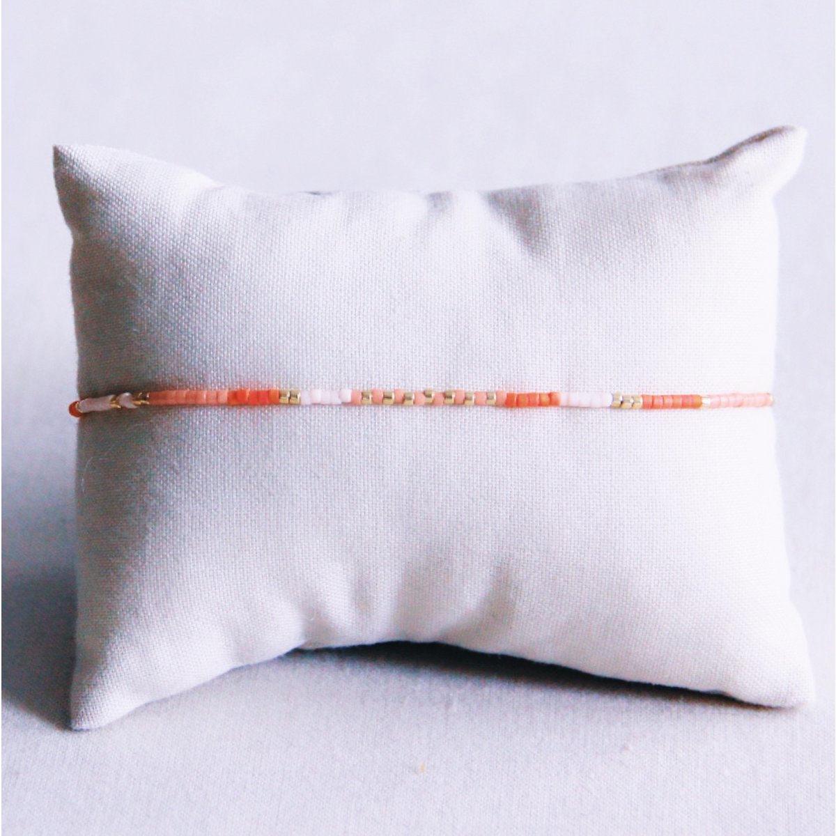 Miyuki armband naakt/oranje/zalm - Afbeelding 2