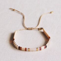 Tilabead Bracelet taupe / naakt / Goldpolated