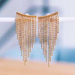 Statement oorbel waterval 'ballchain'