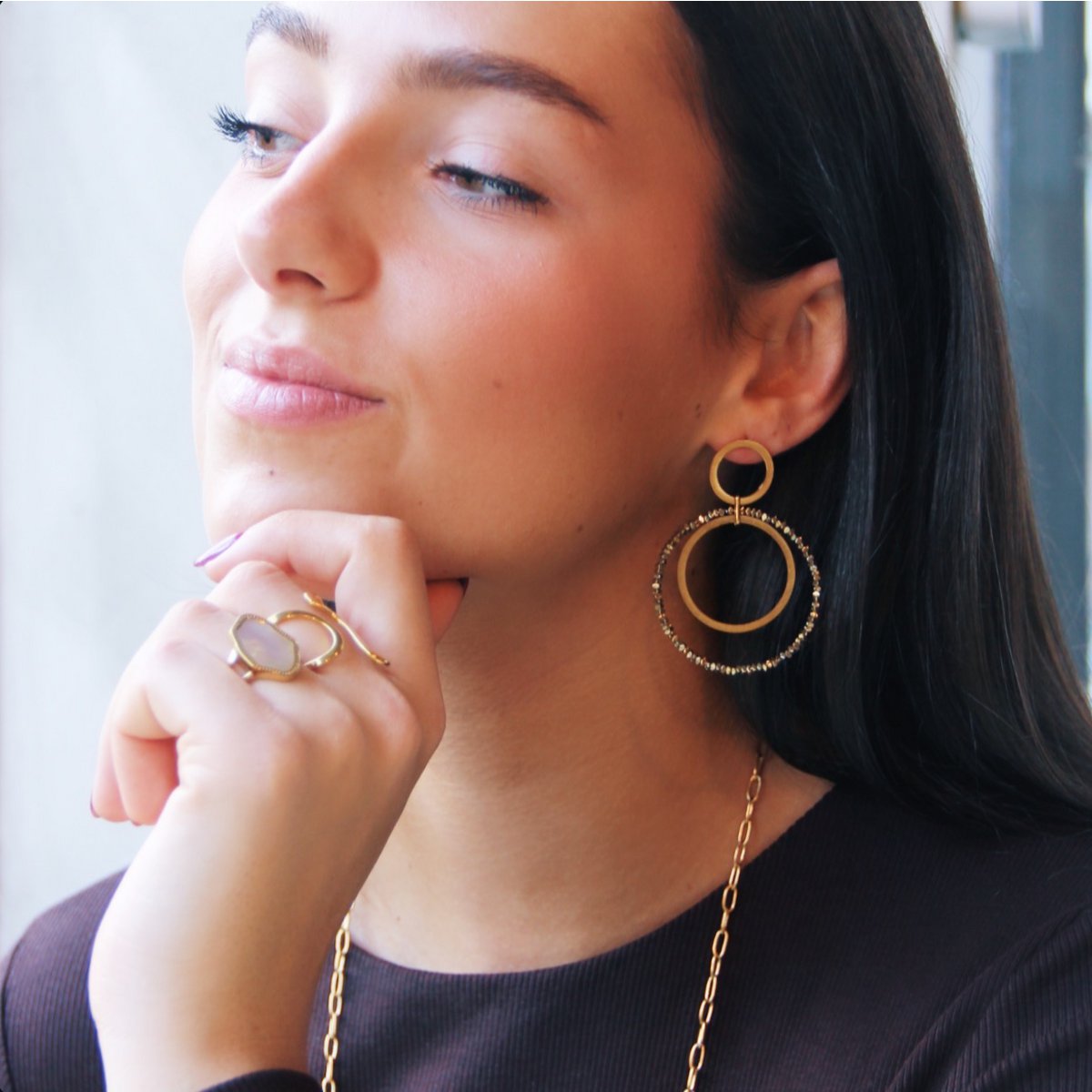 Statement oorbel "City Chic" - Afbeelding 3