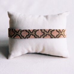 Alternative view of Weven armband met slangenpatroon - bruin/beige