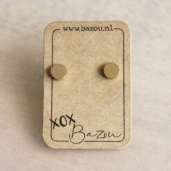 OS407 - Edelstalen oorstekers rond - goud