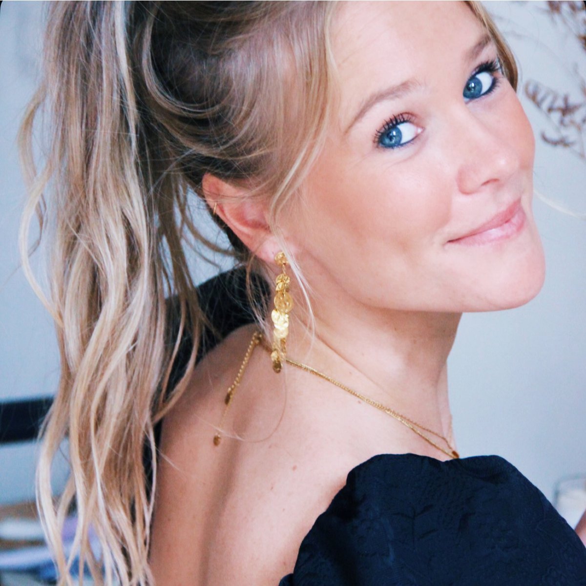 Oorknopjes met een ketting van muntjes - Afbeelding 3
