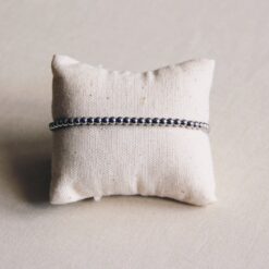 Alternative view of SA816 - Stalen kralenarmband - zilver