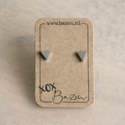 OS427 - RVS oorknopjes driehoek - zilver