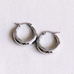 Stainless steel hoop 19mm “wide” – silver