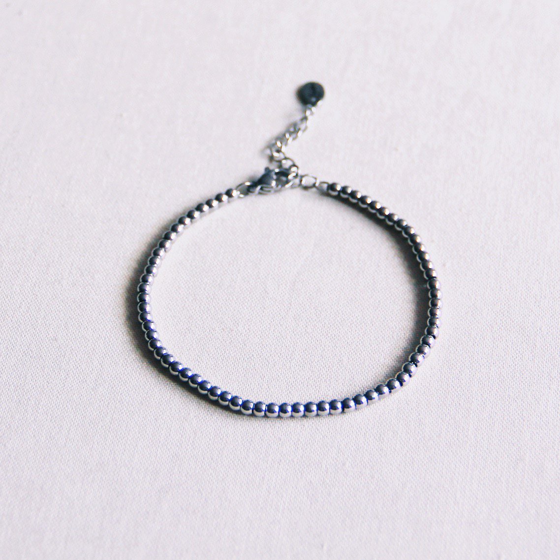 SA831: Stalen kralenarmband "Small" - zilver - Afbeelding 2