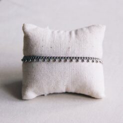 SA835: Stalen schakelarmband met balletjes - zilver