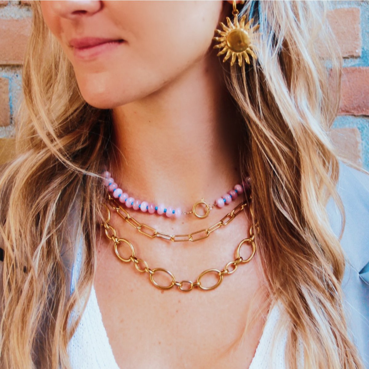 Ovaal gekoppelde ketting 'groot' - Afbeelding 3