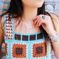 Alternative view of Edelstalen fijne ketting met parelstrik - goud