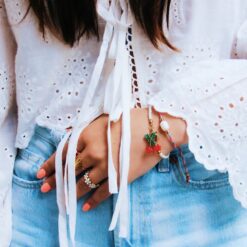 Alternative view of Roestvrijstalen minimalistische gevlochten ring - goud