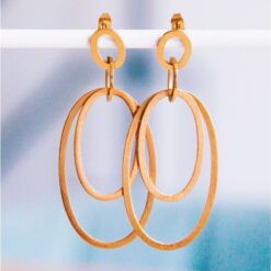 Verklaring oorbellen met ovale hangers