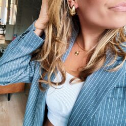 Alternative view of Roestvrijstalen druppeloorbel - glans/goud