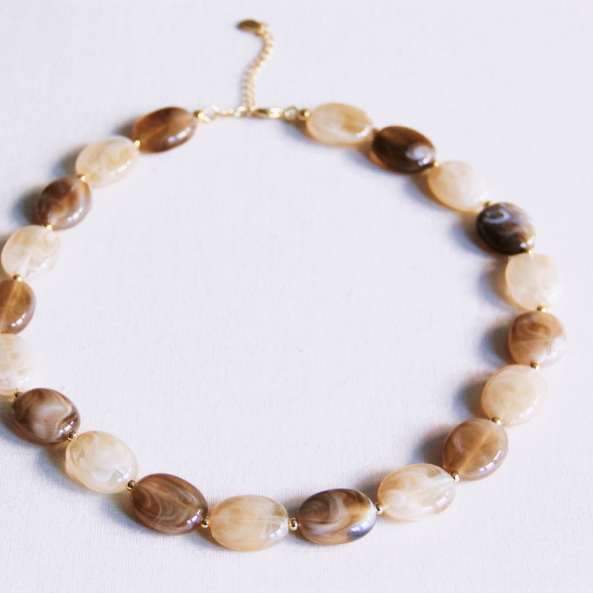 Xl ovale kralenketting - meng naakt