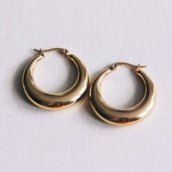 RVS creool 30mm “breed” – goud