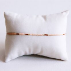 Miyuki -armband - naakt/bruin/cognac