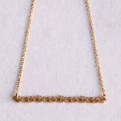 Fijne ketting met een rij mini -harten