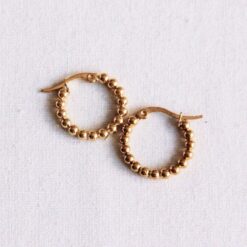 EA504.2: RVS creool 20mm “ballen” – goud