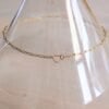 Alternative view of FW281: Edelstalen D-ketting ketting met open hart sluiting