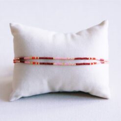 Alternative view of Dubbele Miyuki -armband - rood/lila/bordeaux