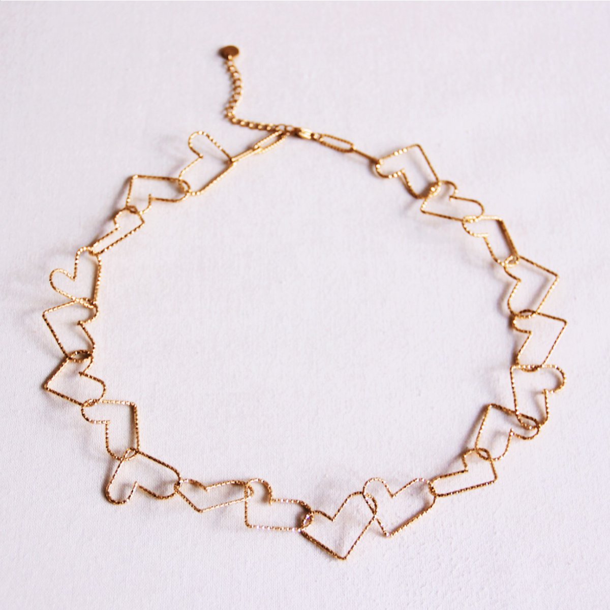 Gekoppelde harten ketting 'groot' - Afbeelding 2