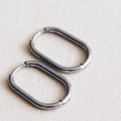 EA564: RVS creool ovaal 21mm "basic" - zilver