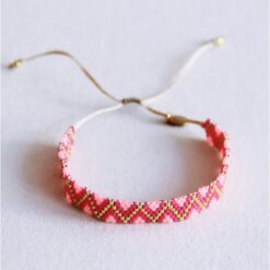 Alternative view of Weven Bracelet Zigzag - Hot Pink/Fuchsia