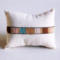 Alternative view of Weven armband - cognac/naakt/bruin/oud groen