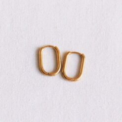 Alternative view of EA554: RVS creool ovaal 16mm "basic" - goud