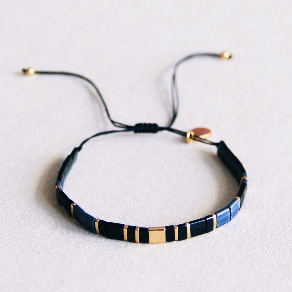Tilabead armband zwart/verguld - Afbeelding 2