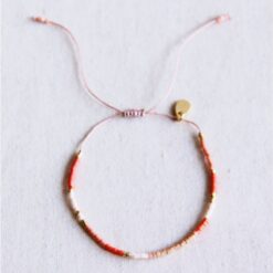 Miyuki armband naakt/oranje/zalm