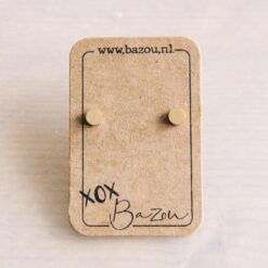 OS406 - Roestvrijstalen mini oorstekers rond - goud