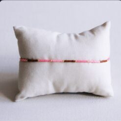 Alternative view of Miyuki armband kleurblokkering - roze/cognac/lichtroze