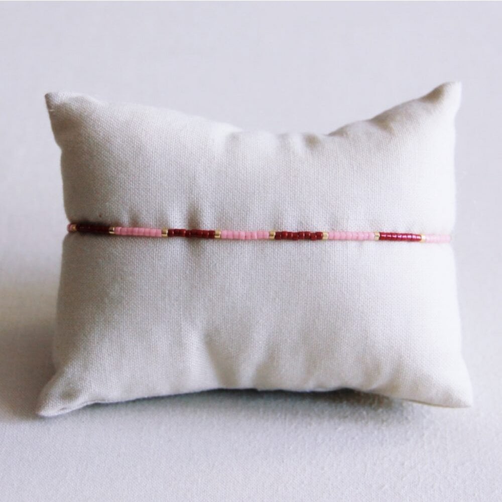 Miyuki armband kleurblokkering - Bordeaux/lilac - Afbeelding 2