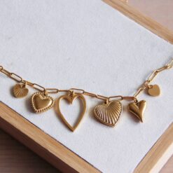 Alternative view of Bedelketting 'HARTEN' β goud