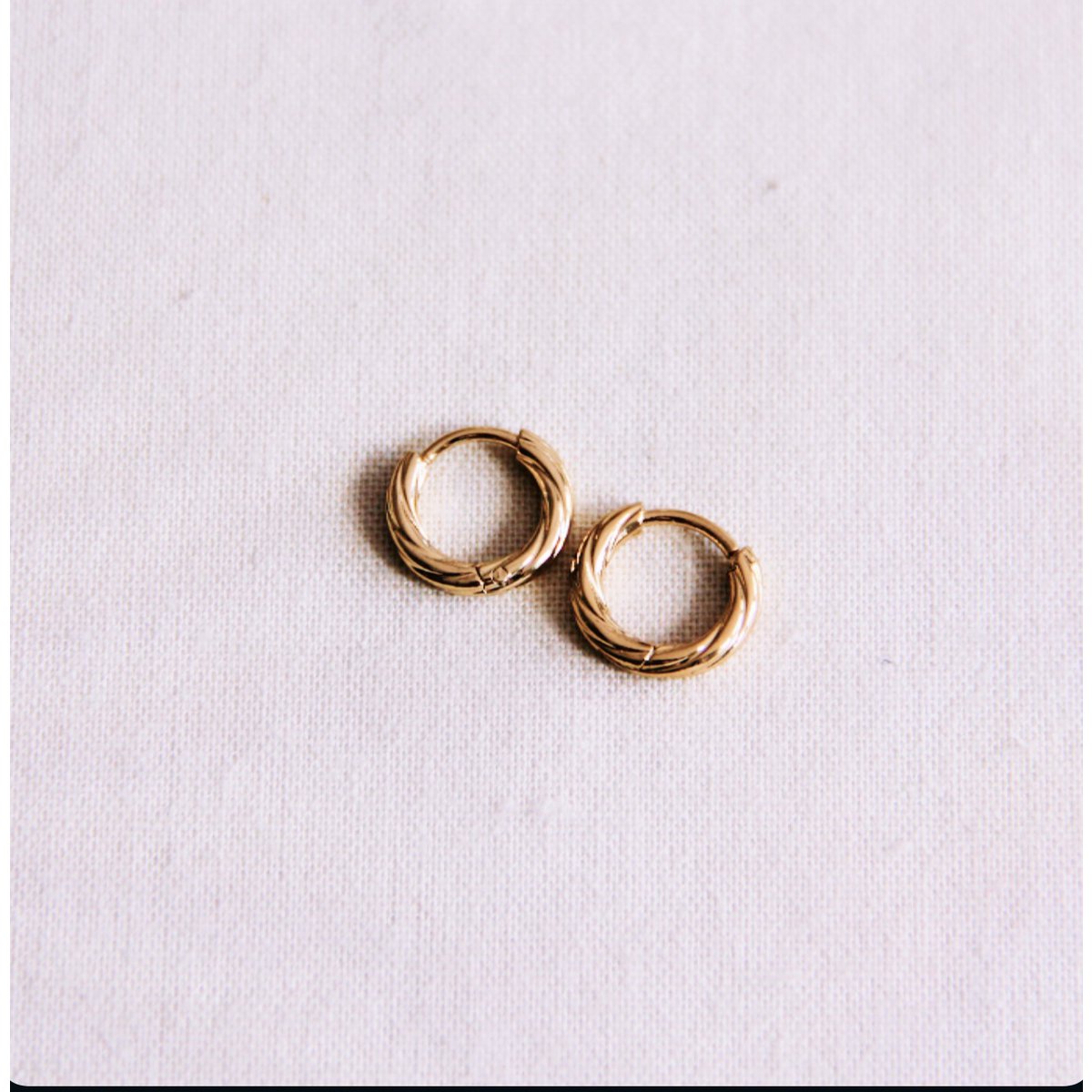 RVS ring 10mm "TWISTED" - goud - Afbeelding 2
