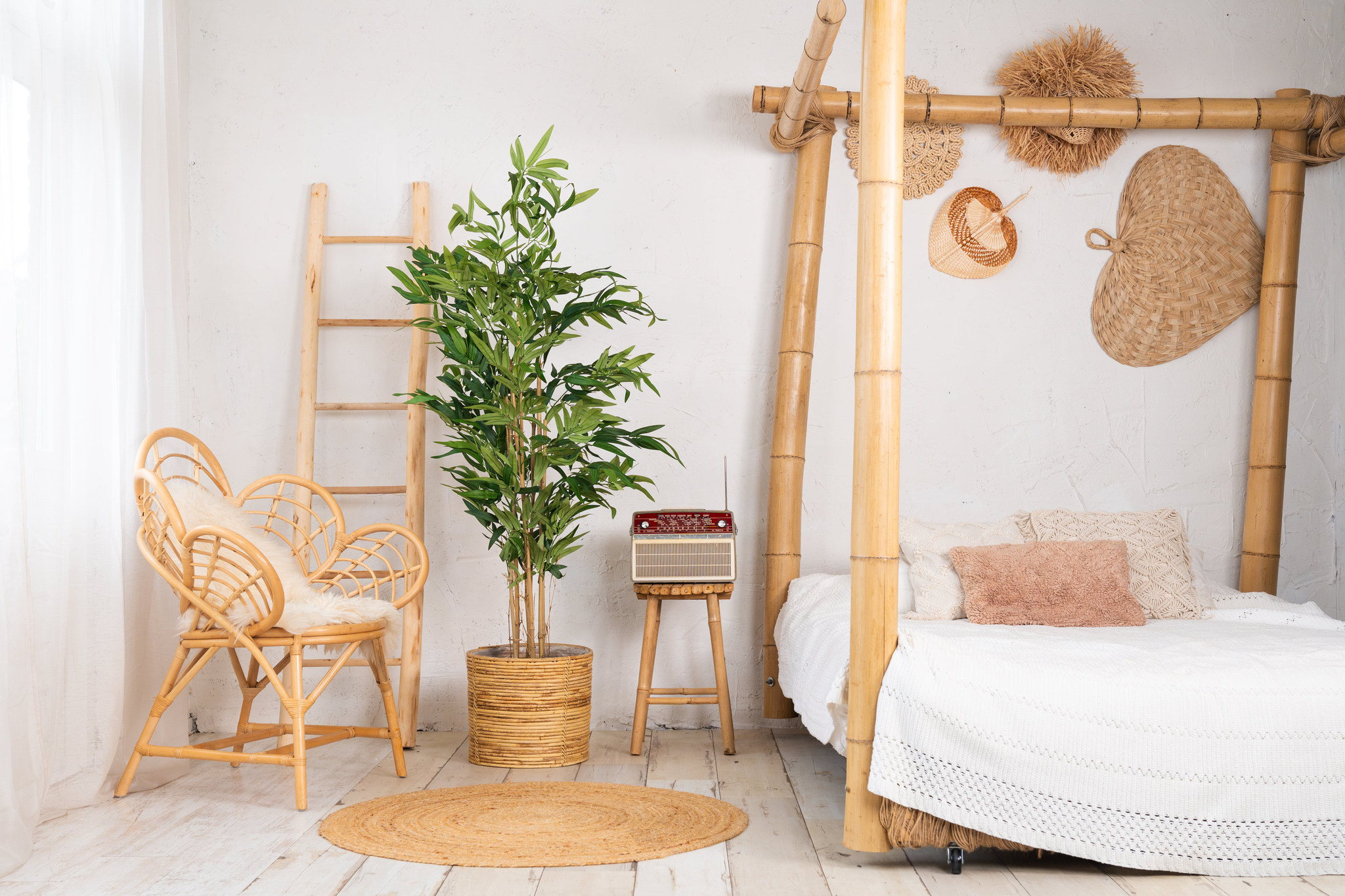 Japanse bamboe kunstplant 140 cm - Afbeelding 2