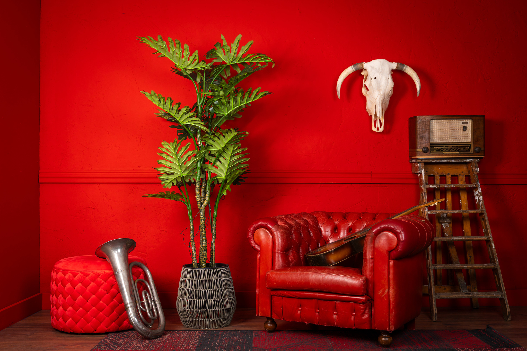 Philodendron kunstplant Deluxe 180 cm - Afbeelding 4