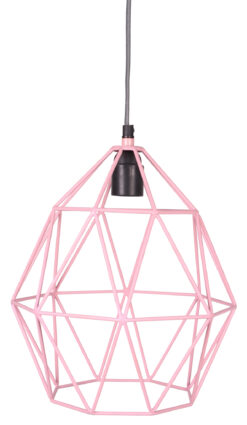 Draad hanglamp roze Ø27 cm