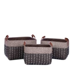 Enno, zwarte mand, set van 3 stuks