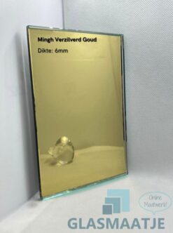 Gouden spiegel op maat 6 mm – Getint spiegelglas met warme goudtint