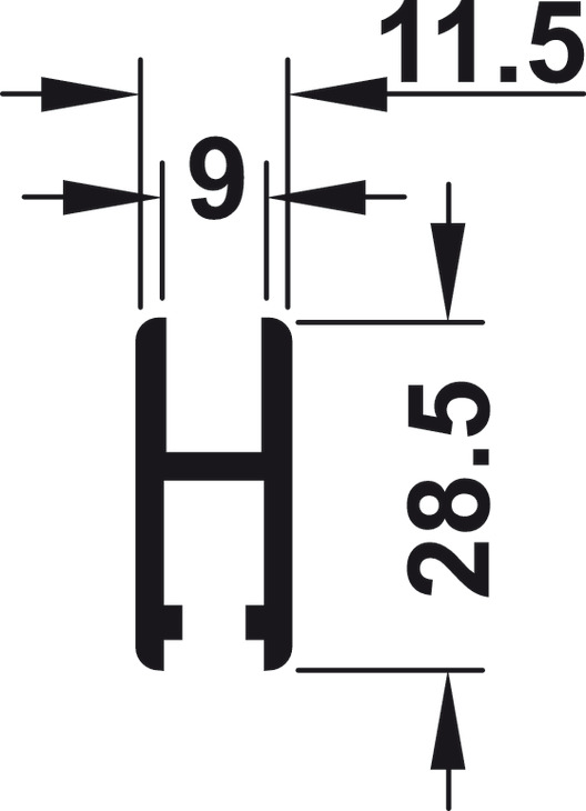 Schuifruiten beslag 2500 mm set – incl. optie glas of spiegel – Mat aluminium - Afbeelding 5
