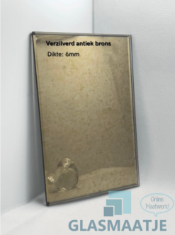 Antieke bronzen spiegel op maat 6 mm – Getint en verouderd spiegelglas