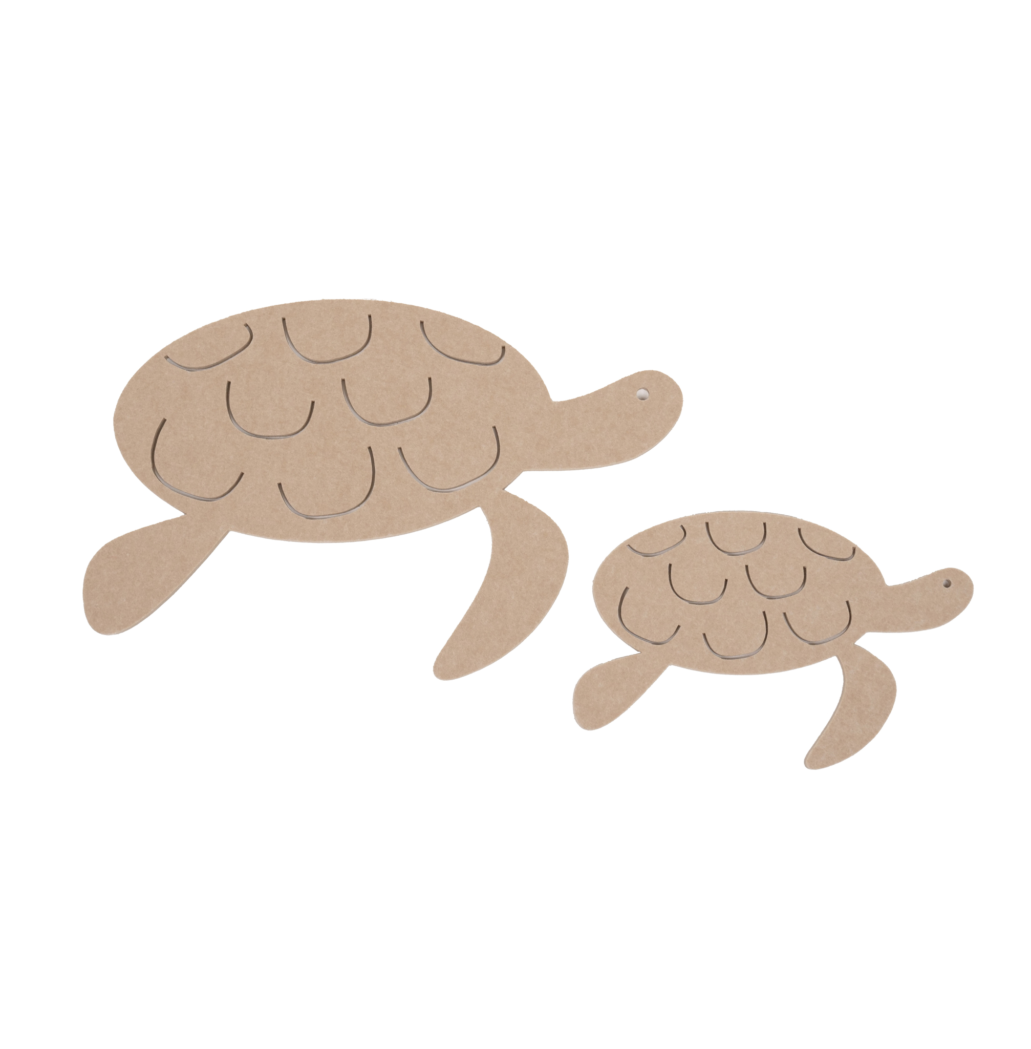 Schildpad Jonathan set van 2 camelkleurig